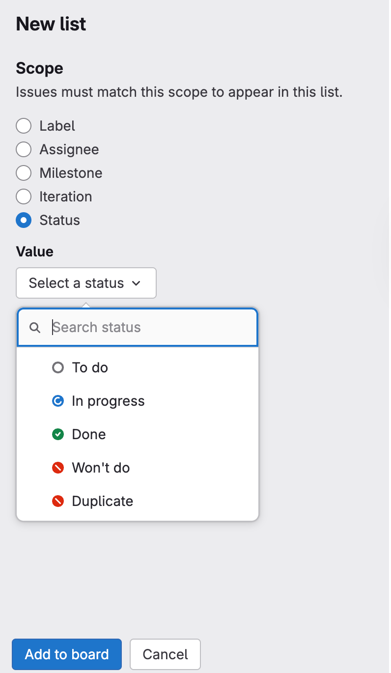 Status list